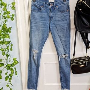 Madewell Raw Hem High Rise Skinny Jeans 9"